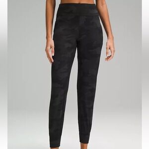 Lulu Black Camouflage Jogger Pants
